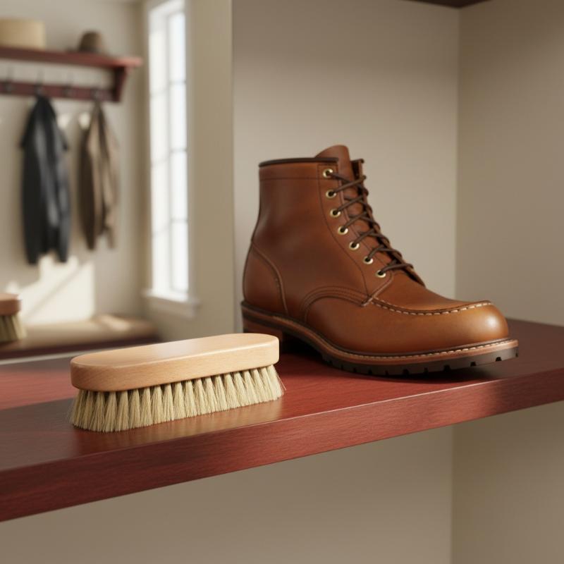1PC Wood Shoe Brush Horse Hair - Leather Shoe Polish ulasan dan harga