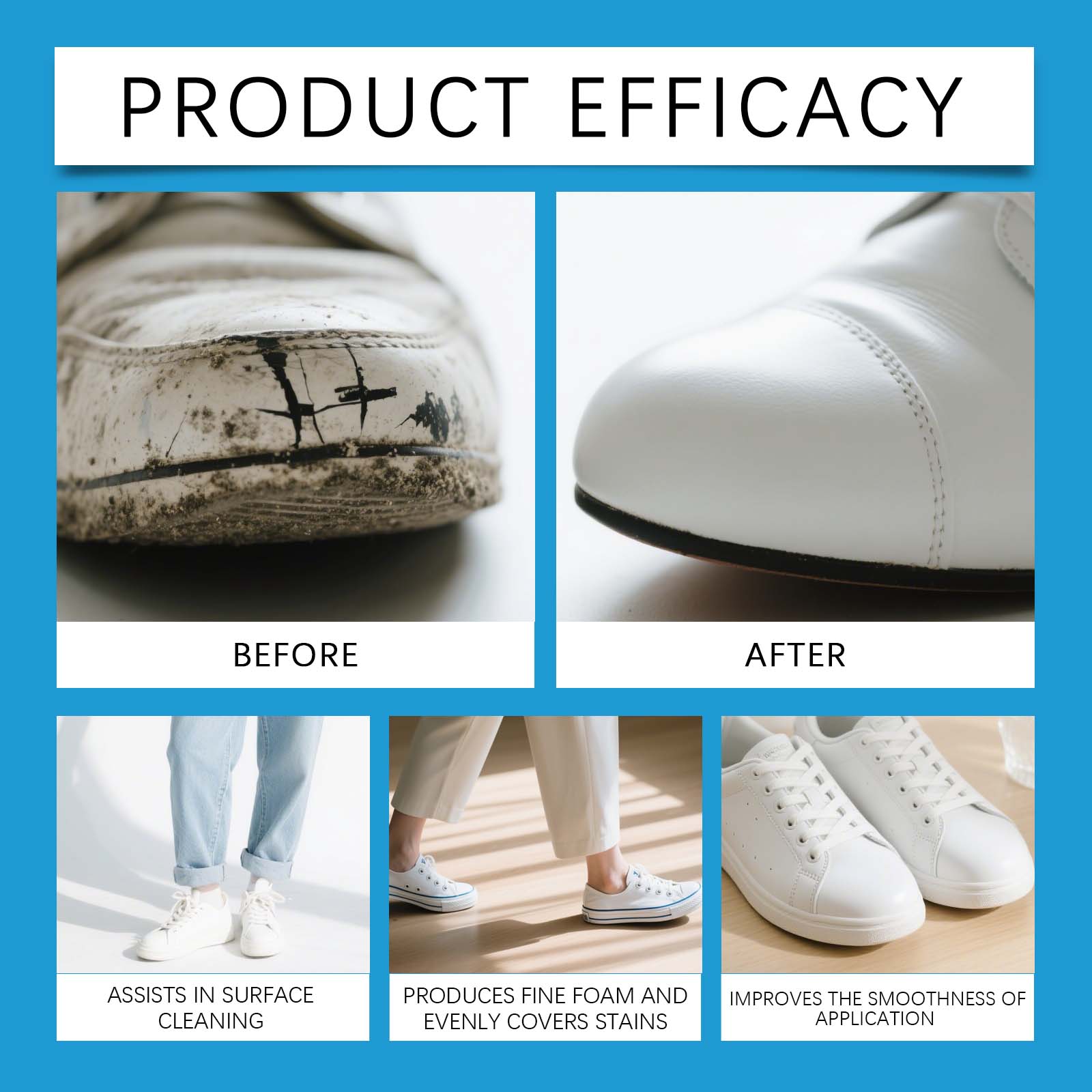 White Shoe Cleaner Cream Sneak - Sneaker Cleaner ulasan dan harga