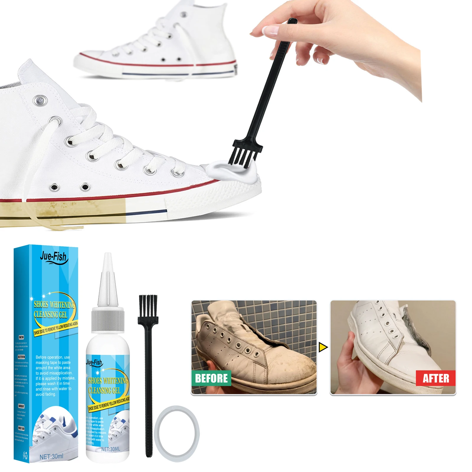 White Shoes Cleaning Gel Stain - Sneaker Cleaner ulasan dan harga